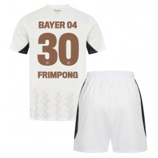 Bayer Leverkusen Jeremie Frimpong #30 Bortedraktsett Barn 2024-25 Kortermet (+ korte bukser)